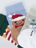 John Lewis Baby Christmas Socks, Multi, Pack of 3