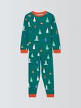 John Lewis ANYDAY Kids' Christmas Print Cotton Pyjamas, Green