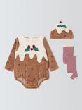 John Lewis Baby Christmas Pudding Dress Up Set, Brown