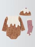 John Lewis Baby Christmas Pudding Dress Up Set, Brown