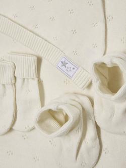 John Lewis Heirloom Collection Baby Blanket and Accesssories with Cashmere Gift Set, Cream - view 2, Cream