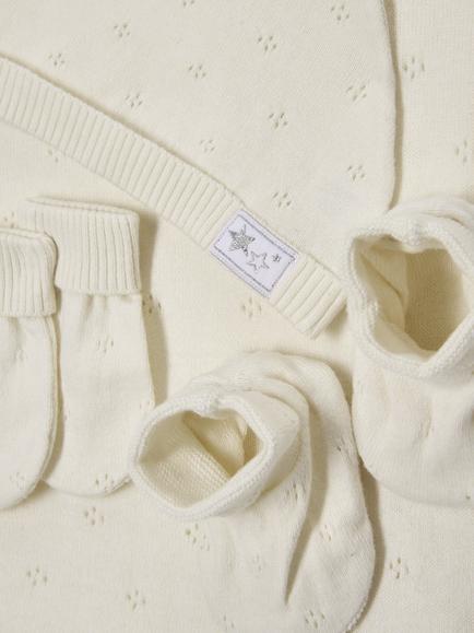 John Lewis Heirloom Collection Baby Blanket & Accesssories Gift Set, Cream - view 2, Cream