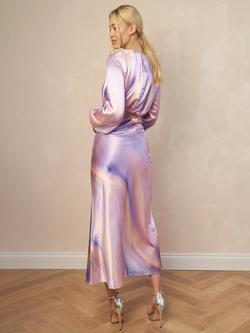 Chi Chi London Ombe Maxi Slip Skirt, Purple/Multi - view 2, Purple/Multi