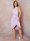 Chi Chi London Asymmetric Sleeveless Top, Purple Lilac, Purple Lilac