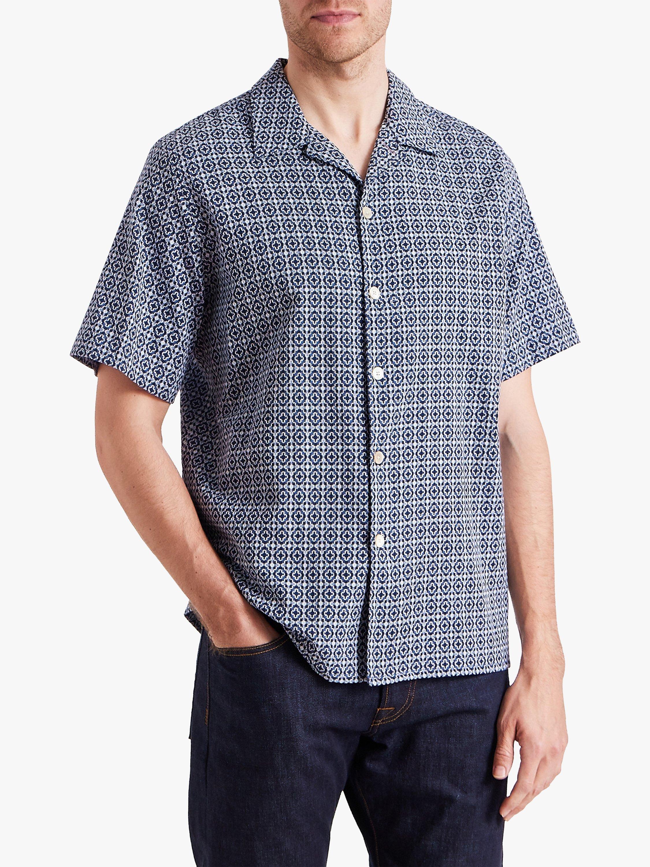 Paul Smith Short Sleeve Geo Shirt, Blue