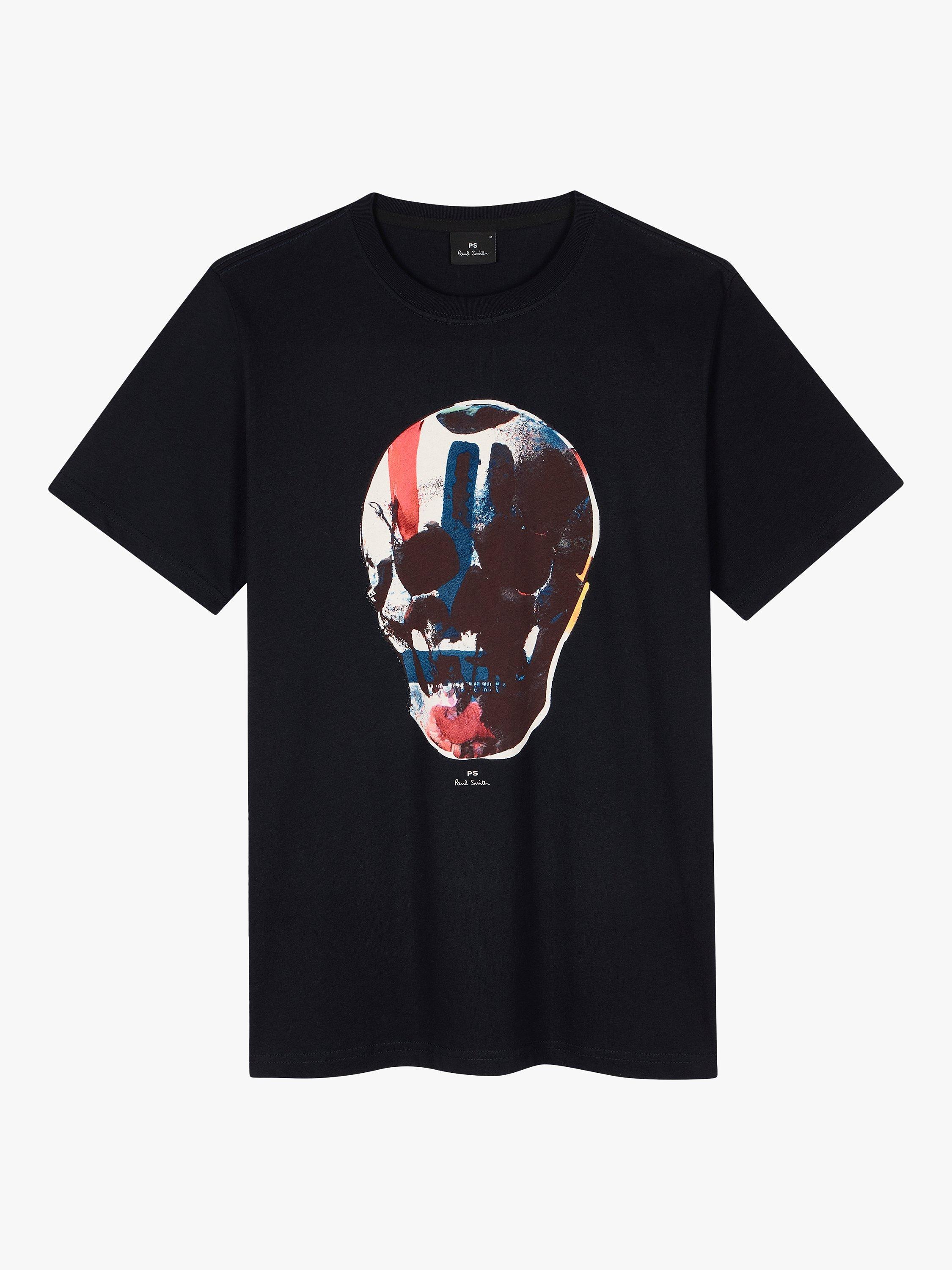 Paul Smith Short Sleeve Skull T-Shirt, Navy/Multi