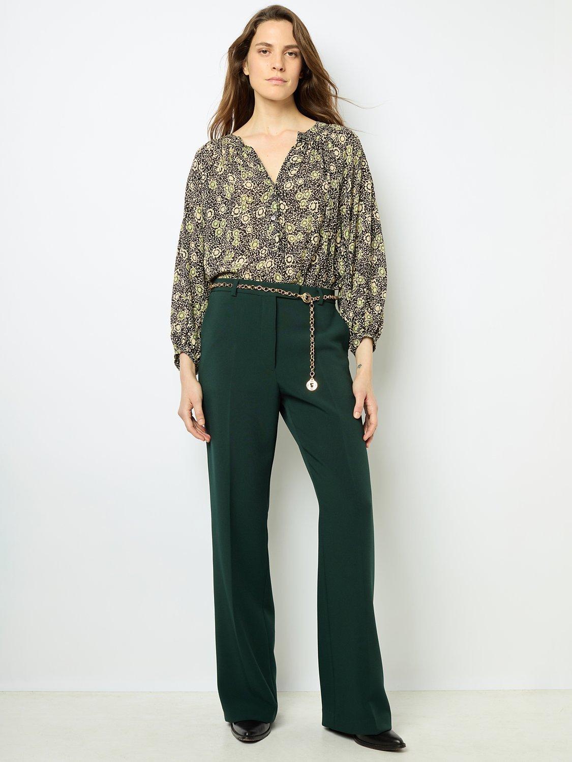 Gerard Darel Nanou Tailored Trousers, Dark Green