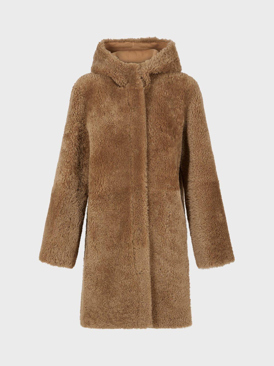 Gerard Darel Lelie Reversible Leather Coat, Sand