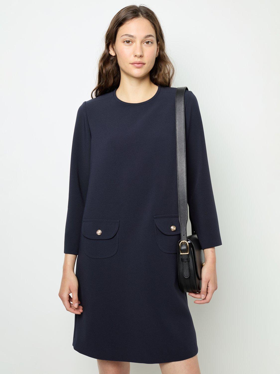 Gerard Darel Stella Button Pocket Dress, Navy