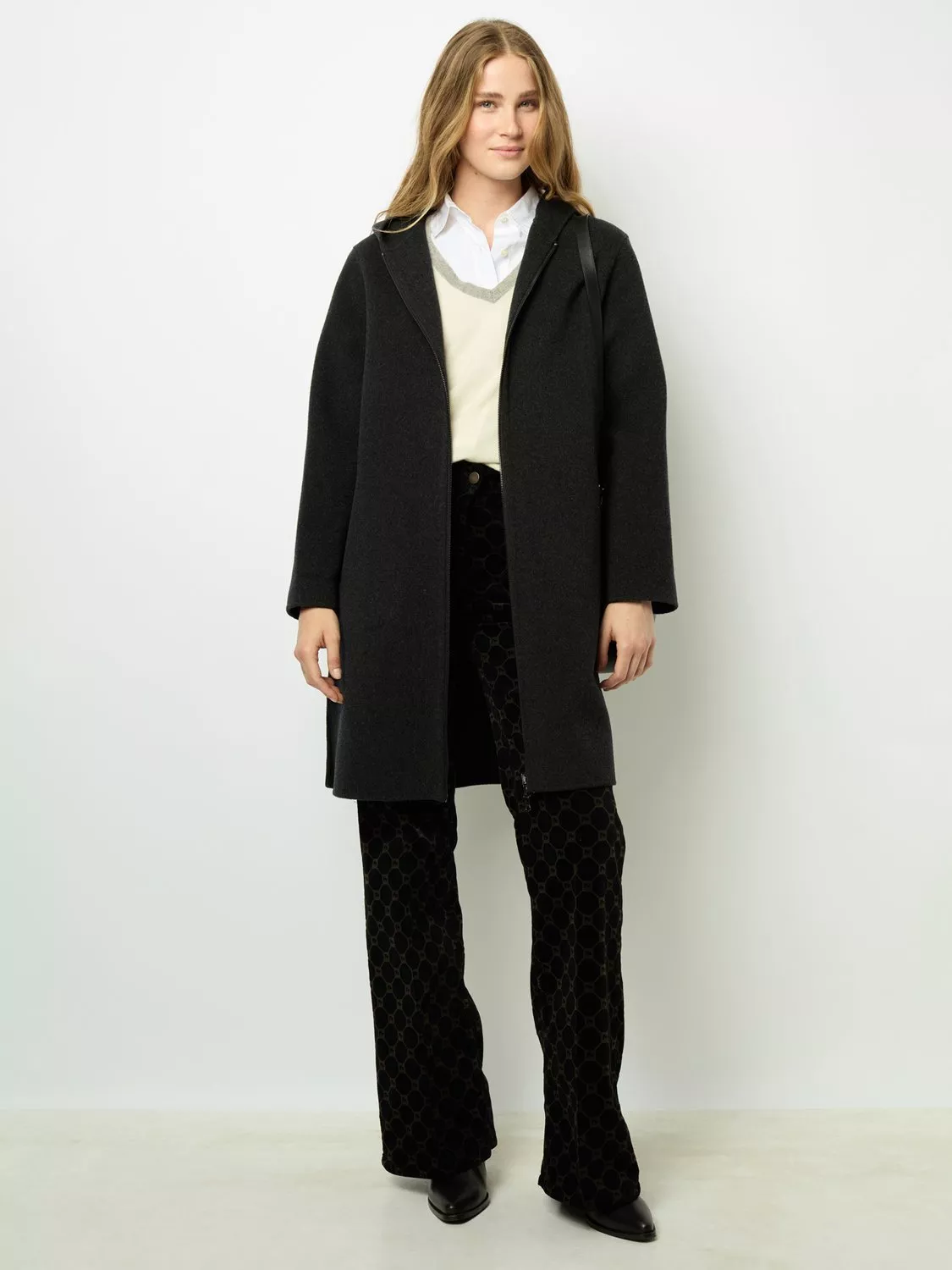 Hooded wool coat womens uk online