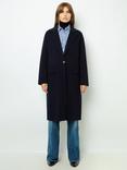 Gerard Darel Lassia Wool Rich Coat, Navy