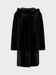 Gerard Darel Letitia Leather Coat, Dark Navy