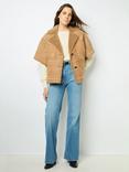 Gerard Darel Lysianna Embroidered Leather Jacket, Straw