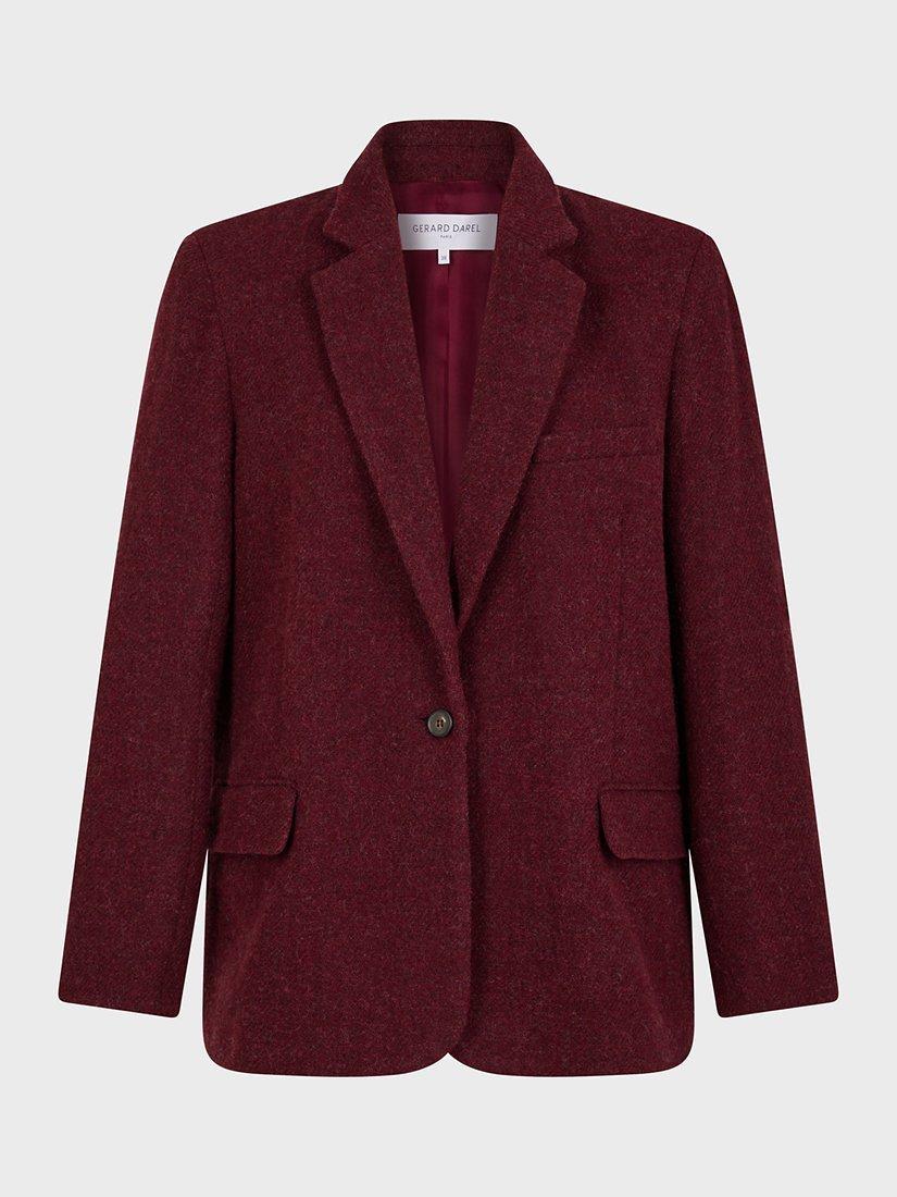Gerard Darel Marine Wool Blend Blazer, Redwine