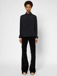 Gerard Darel Beata Silk Blend Shirt, Black