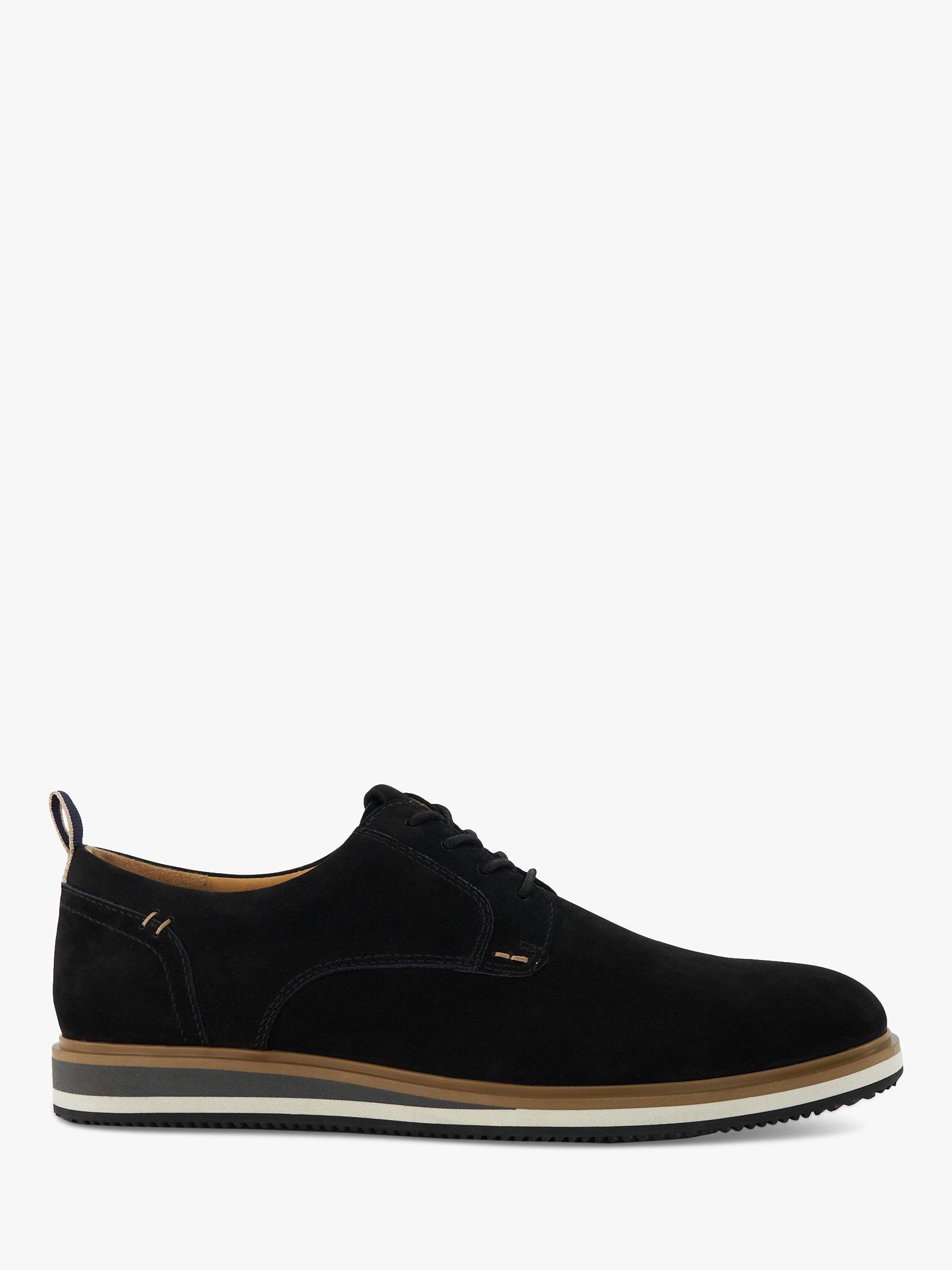 Product image 1 of 6, which shows Dune Wide Fit Plain Toe Hybrid Blaksley Shoes, Black, 6