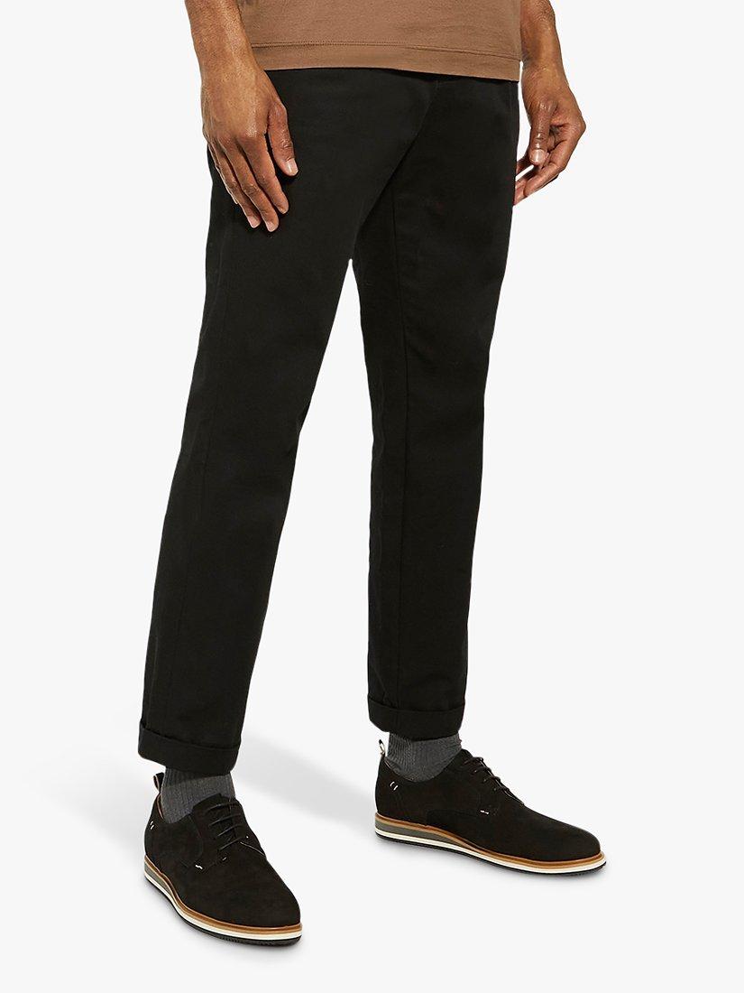 Product image 2 of 6, which shows Dune Wide Fit Plain Toe Hybrid Blaksley Shoes, Black, 6