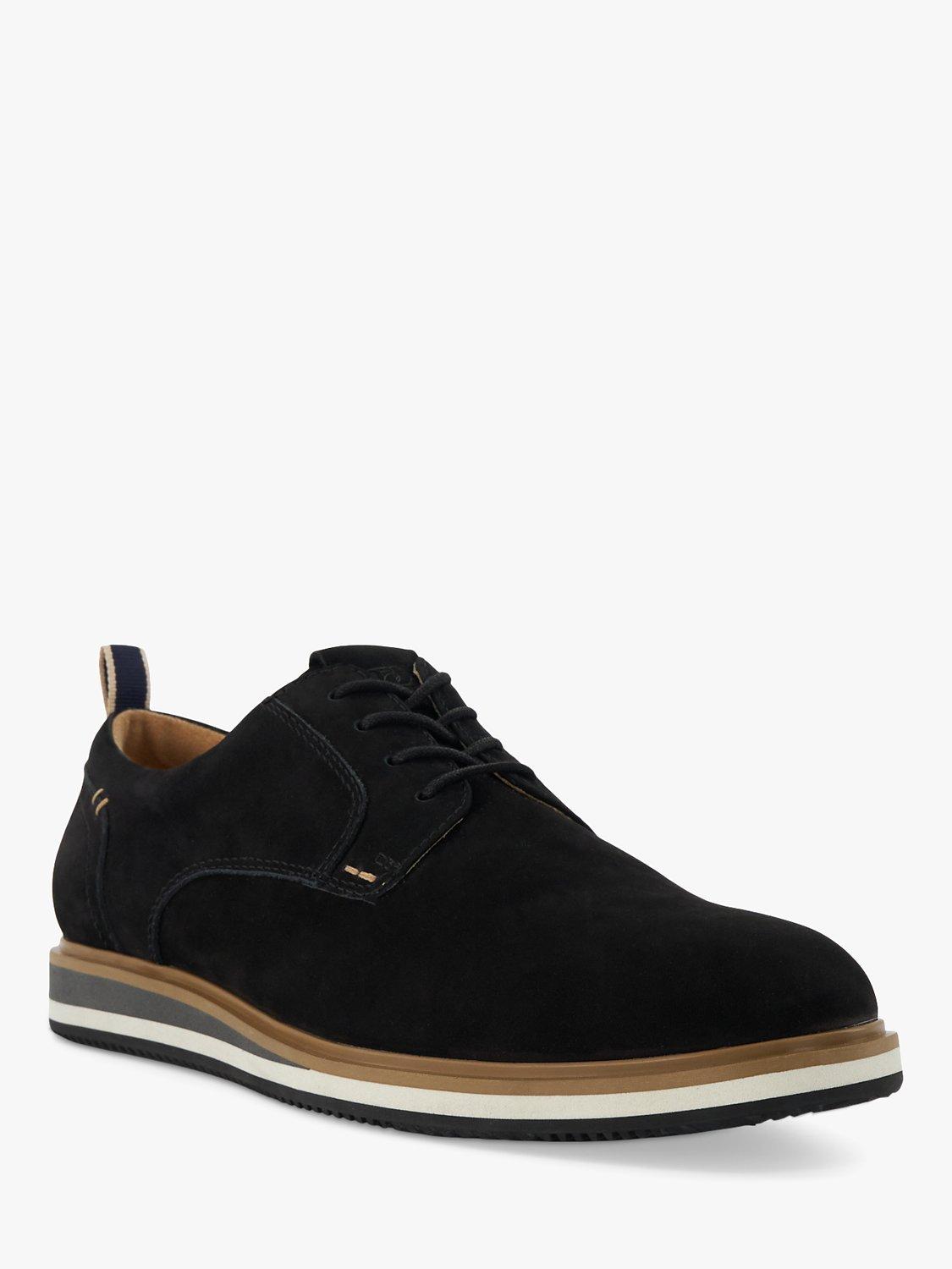 Product image 3 of 6, which shows Dune Wide Fit Plain Toe Hybrid Blaksley Shoes, Black, 6