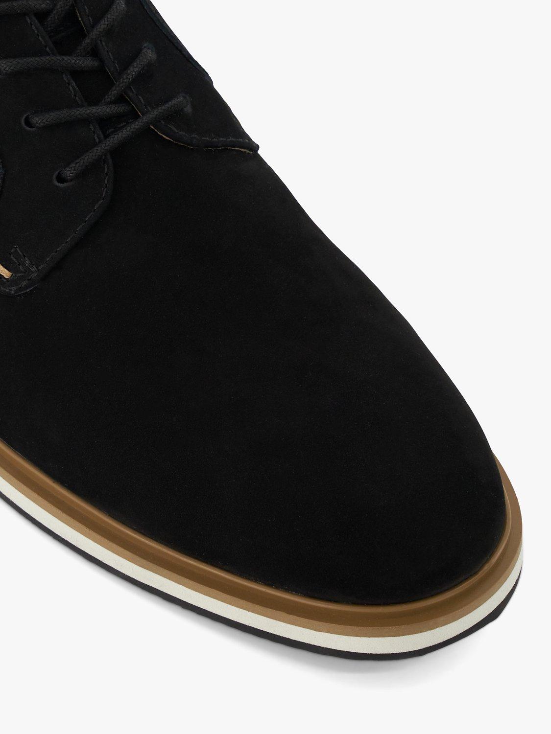 Product image 6 of 6, which shows Dune Wide Fit Plain Toe Hybrid Blaksley Shoes, Black, 6