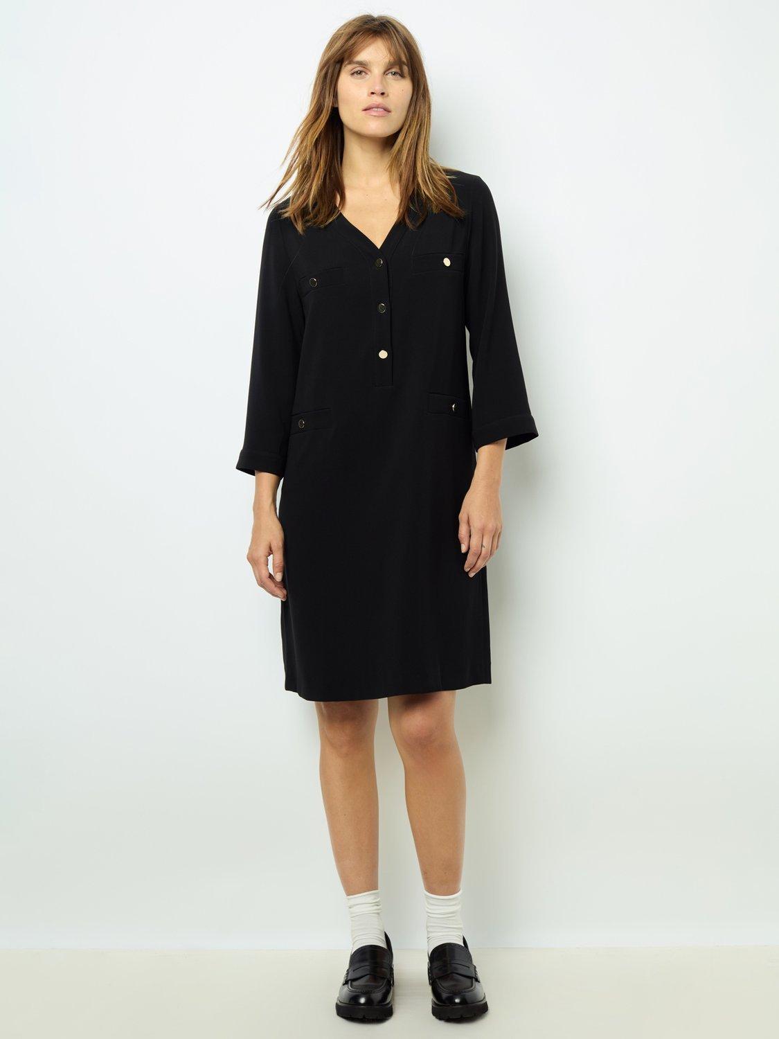 Gerard Darel Sidonie Button Dress, Black