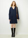 Gerard Darel Sofia Wool Cashmere Jumper Dress, Navy