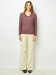 Gerard Darel Ayla Check Top, Burgundy/Multi