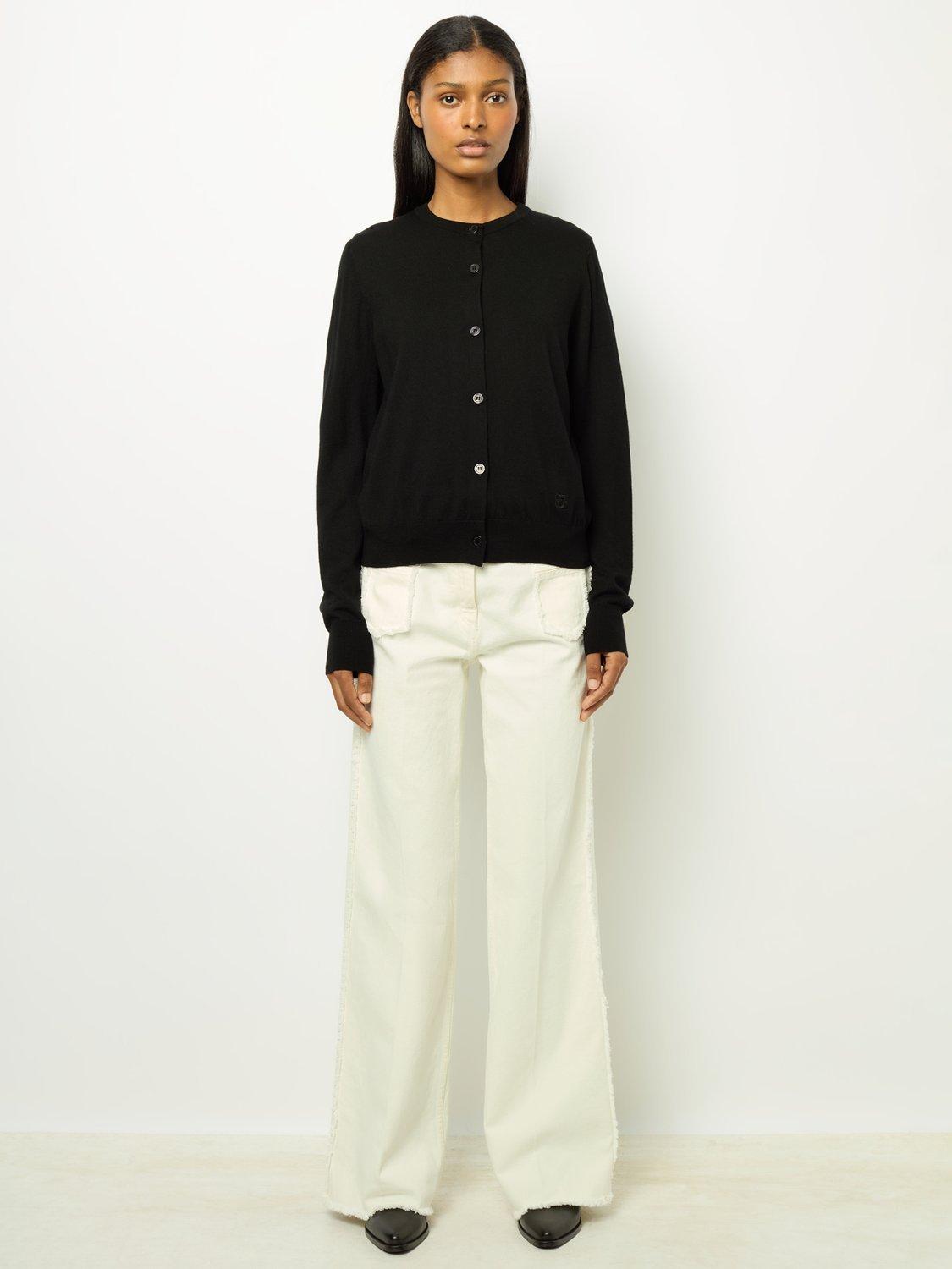 Product image 2 of 6, which shows Gerard Darel Justine Merino Wool Jumper, Black, 10