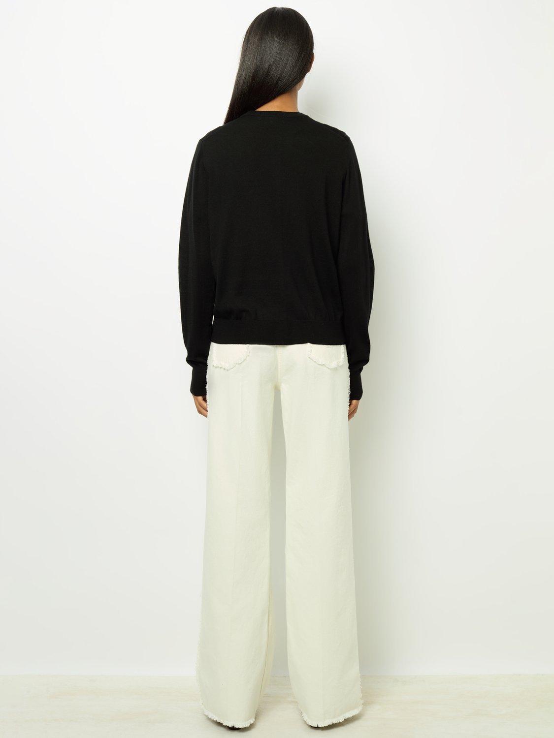 Product image 3 of 6, which shows Gerard Darel Justine Merino Wool Jumper, Black, 10