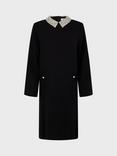 Gerard Darel Sylvine Embellished Collar Dress, Black