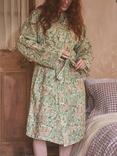 Piglet in Bed Morris & Co. Soft Sage Linen Robe, Multi