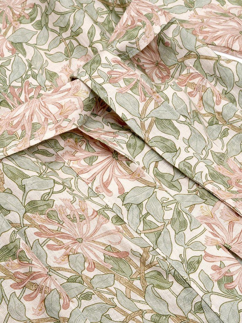 Product image 4 of 4, which shows Piglet in Bed Morris & Co. Ernest Linen Robe, Multi, S-M