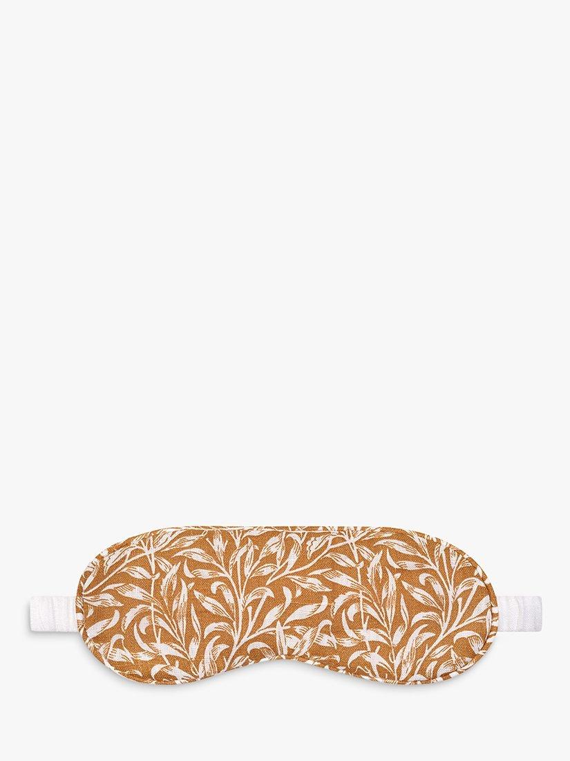 Product image 2 of 2, which shows Piglet in Bed Morris & Co. Sussex Rush Linen Sleep Mask, Rust