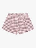 Piglet in Bed Linen Gingham Pyjama Shorts, Elderberry
