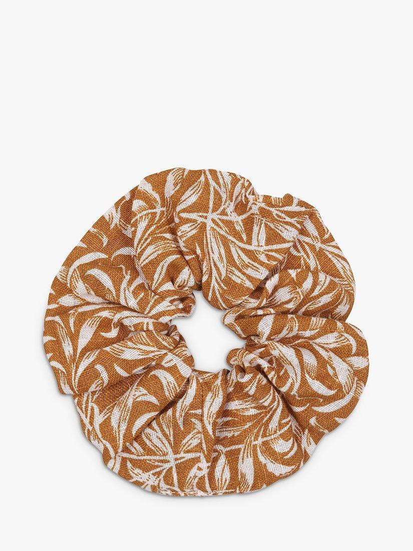 Product image 2 of 2, which shows Piglet in Bed Morris & Co. Ernest Linen Scrunchie, Rust, One Size