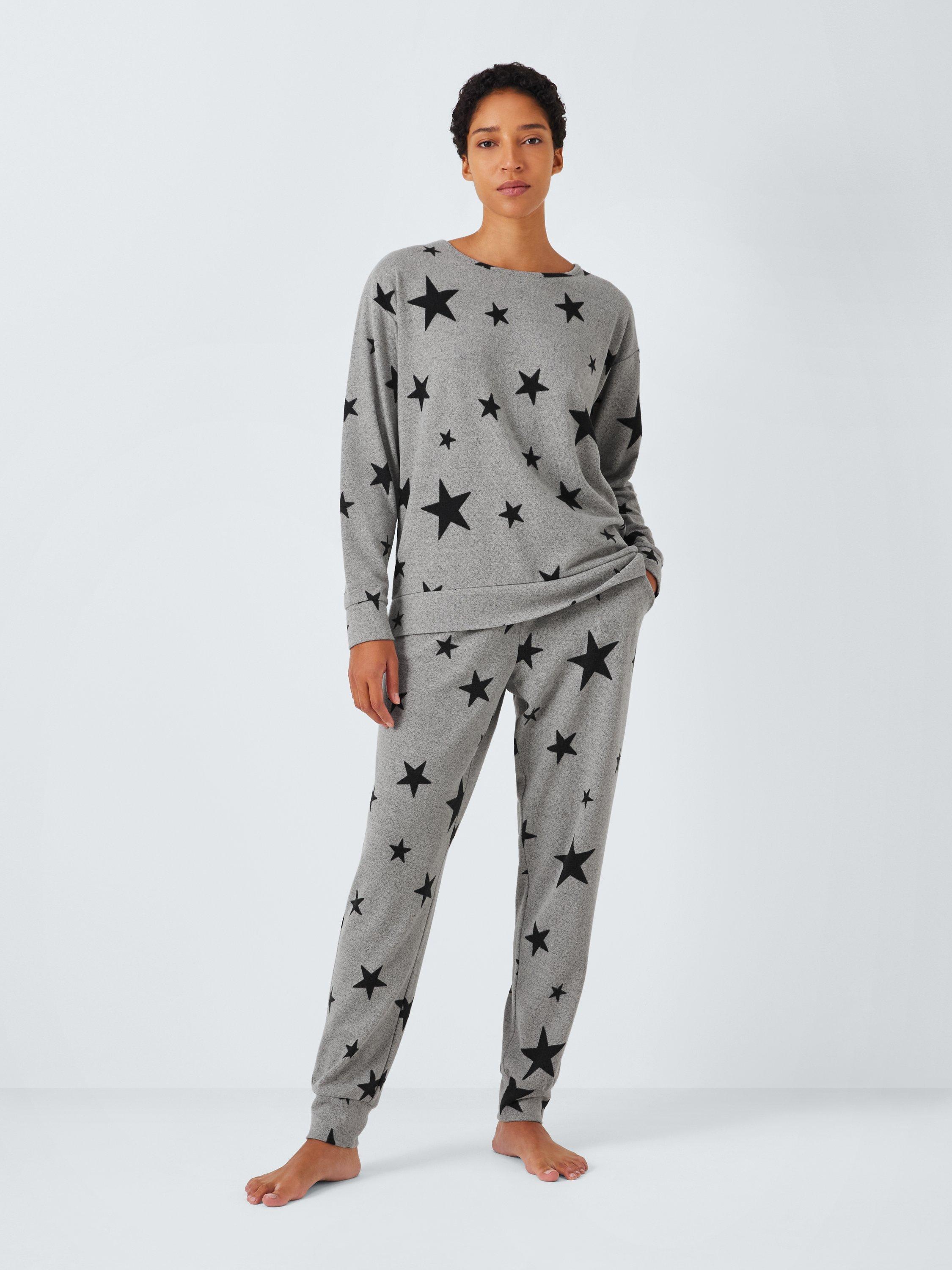 John Lewis Enore Star Snit Jersey Lounge Set, Grey
