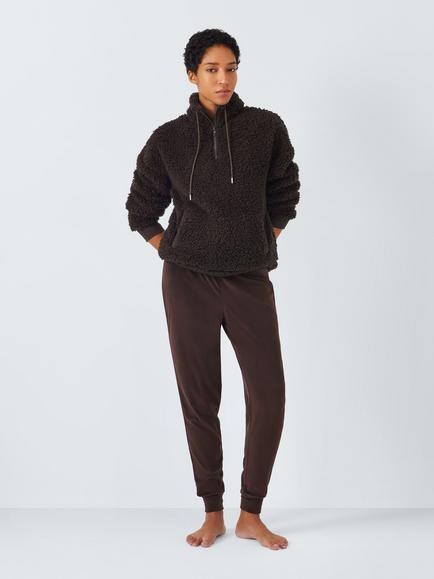 John Lewis Borg Snuggle Pyjama Set, Chocolate Torte