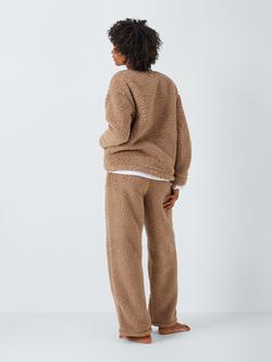 John Lewis Borg Fleece Lounge Set, Caramel - view 2, Caramel