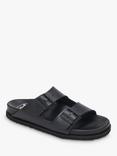 Scholl Josephine Double Buckle Sliders, Black