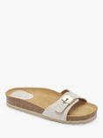 Scholl Nina Suede Sliders, Beige, Beige