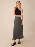 Ro&Zo Mono Polka Dot Print Maxi Skirt, Black/White