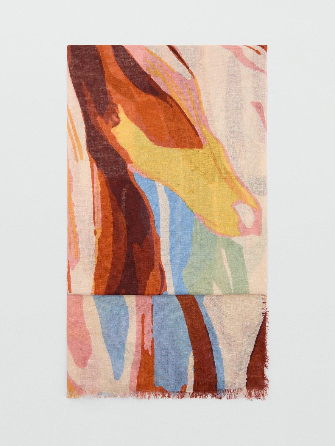 Mango Guston Abstract Scarf, Multi