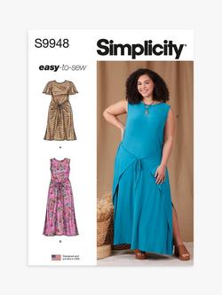 Simplicity Misses' Wrap Dresses Sewing Pattern, S9948, Multi