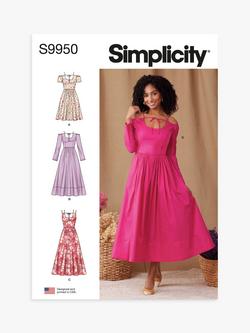 Simplicity Misses' Spaghetti Strap Dresses Sewing Pattern, S9950, Multi