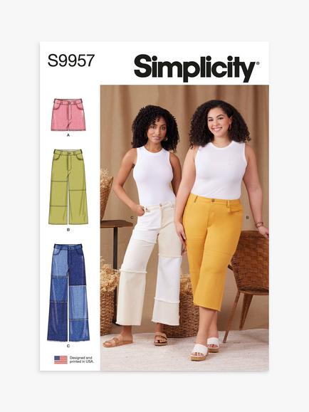 Simplicity Misses' Shorts and Pants Sewing Pattern, S9957, Multi
