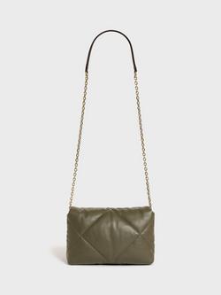 Gerard Darel Le Fanny Quilted Leather Bag, Khaki - view 2, Khaki