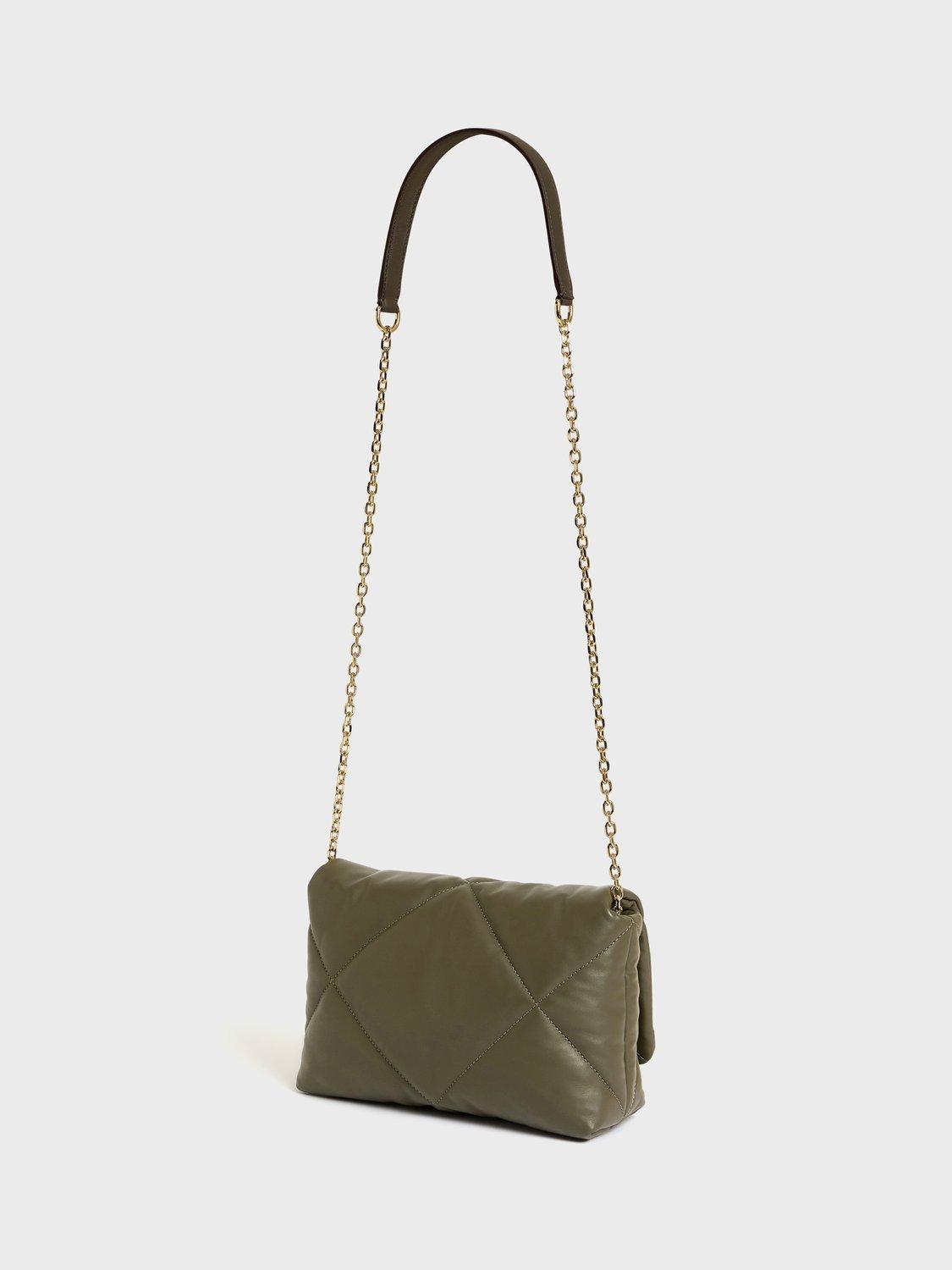 Product image 3 of 4, which shows Gerard Darel Le Fanny Quilted Leather Bag, Khaki