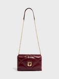 Gerard Darel Le Fanny Leather Shoulder Bag, Burgundy