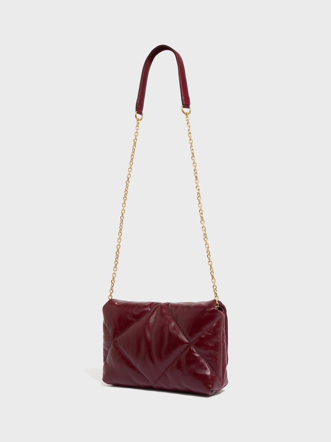 Product image 3 of 4, which shows Gerard Darel Le Fanny Leather Shoulder Bag, Burgundy