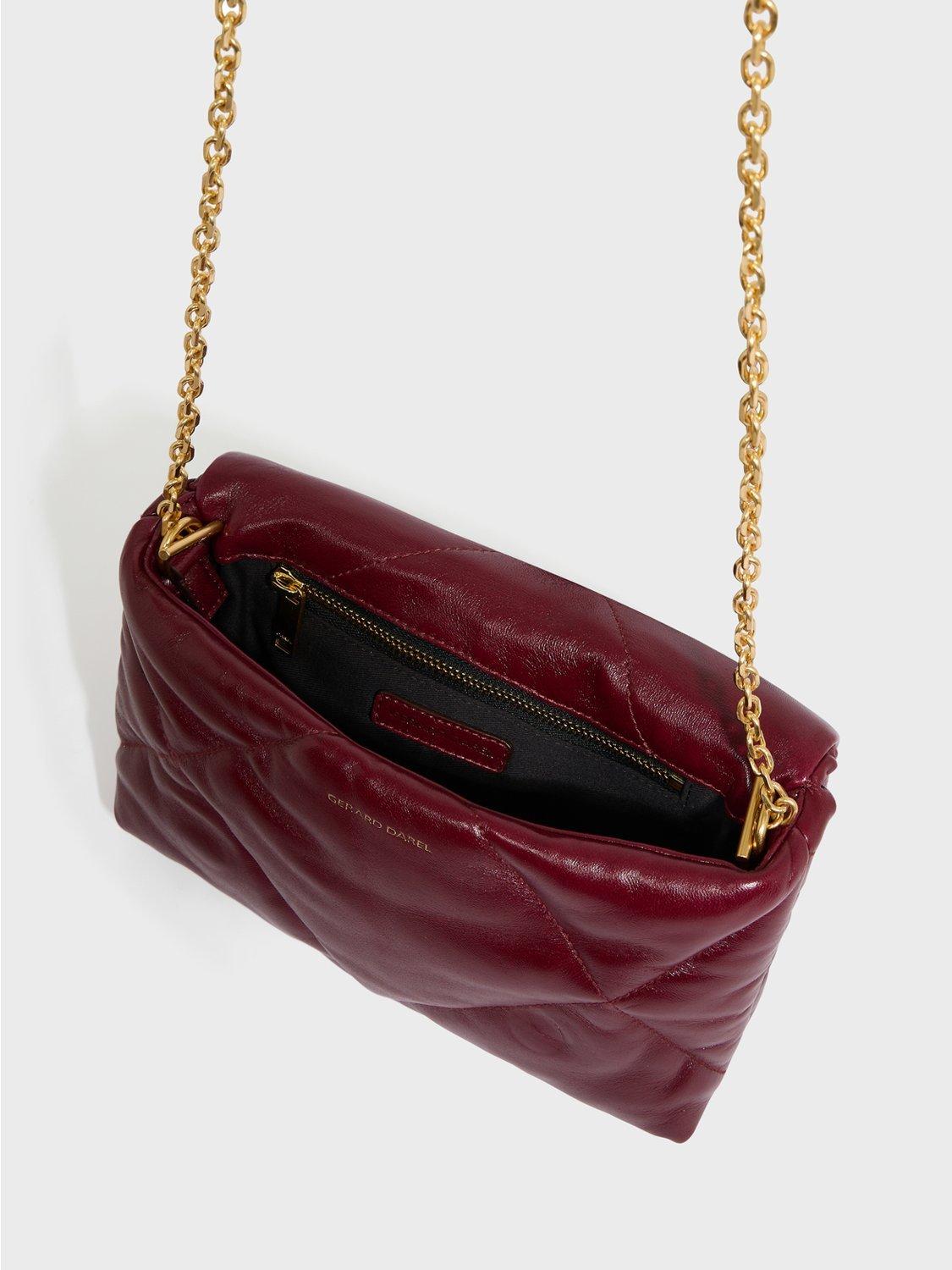 Product image 4 of 4, which shows Gerard Darel Le Fanny Leather Shoulder Bag, Burgundy