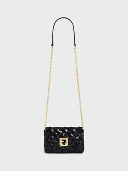 Gerard Darel Le Mini Fanny Sequin Crossbody Bag, Black, Black
